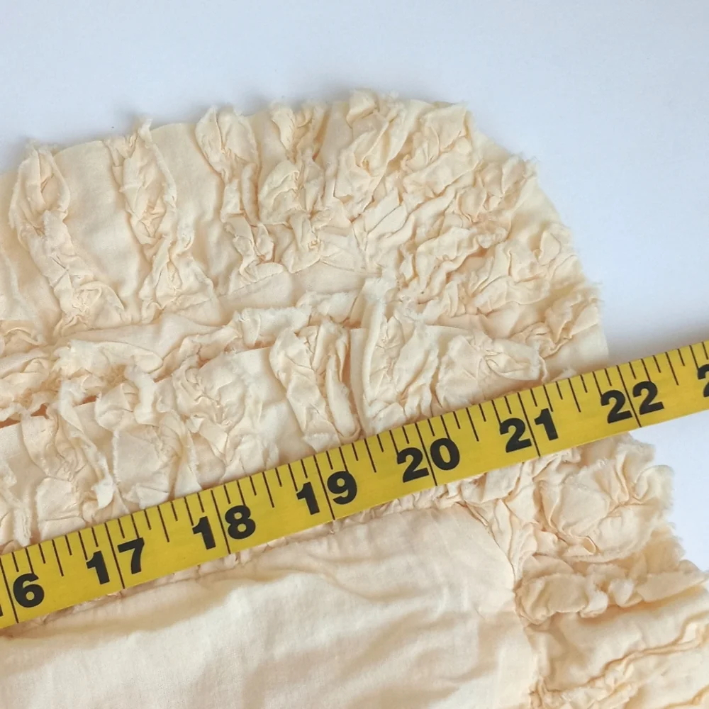 Shabby Chic Style Soft Butter Yellow Ruffled Twin Travel Pillow Sham *Super Cute